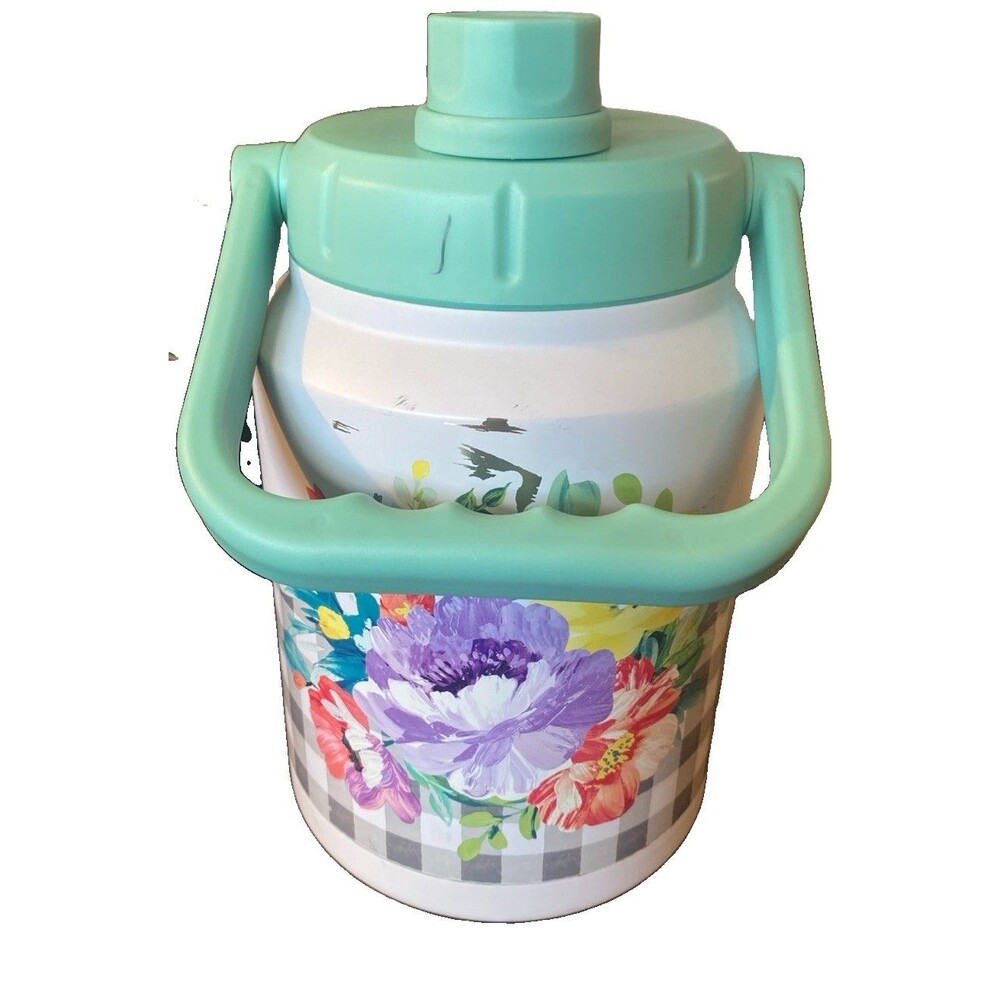 Pioneer Woman 64oz Stainless Steel Floral Water Jug Growler Gibson 2021